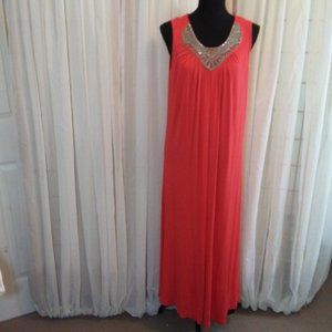 Diane Gilman Orange Full Length Gown